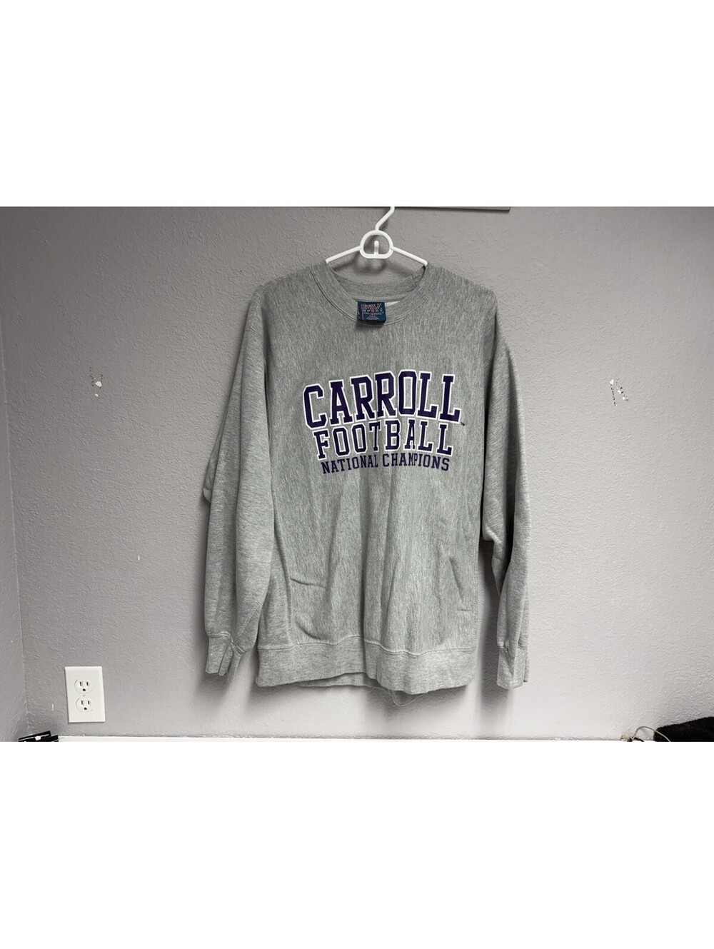 Vintage Carroll College fighting Saints National Champions Crewneck Large
